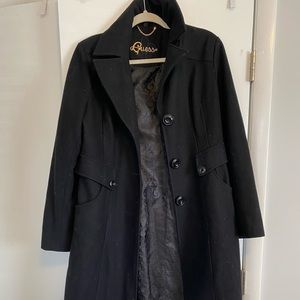 Guess black peacoat. Ladies size L.